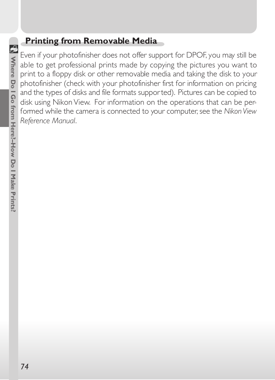 Printing from removable media | Nikon 775 User Manual | Page 88 / 182