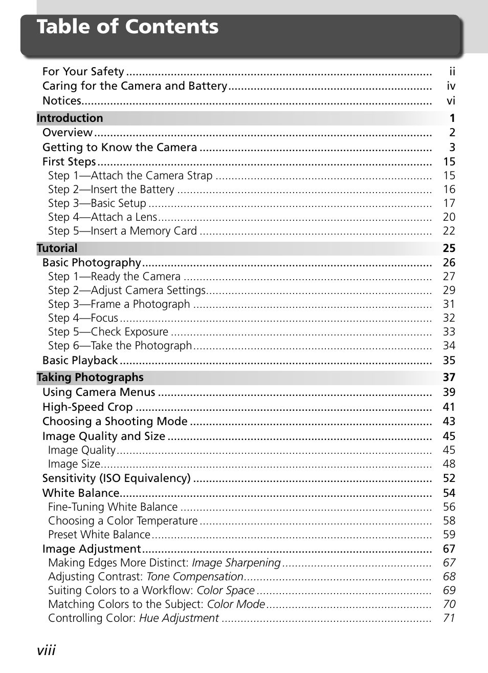 Nikon D2X User Manual | Page 10 / 279