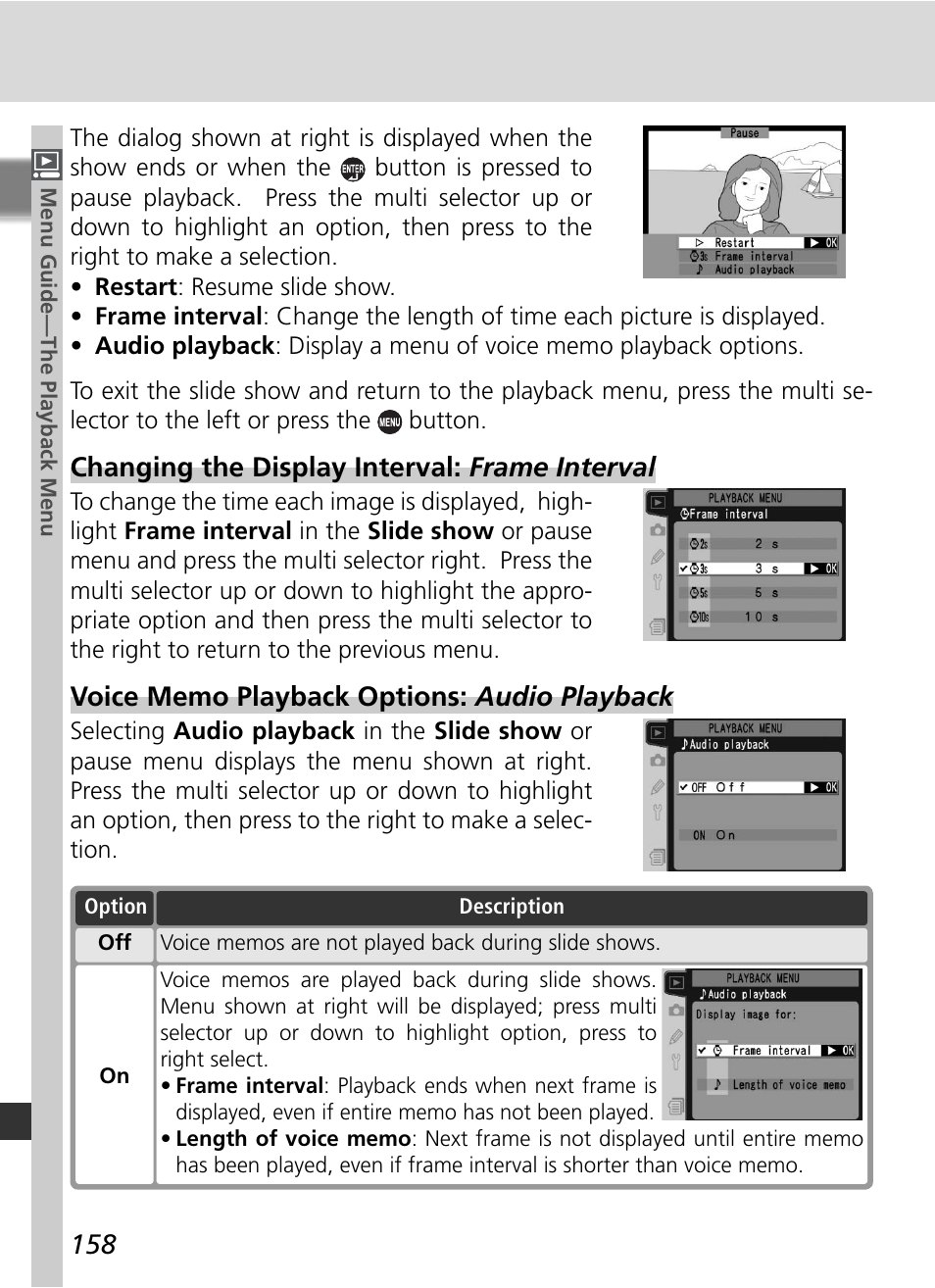 Changing the display interval: frame interval | Nikon D2X User Manual | Page 172 / 279