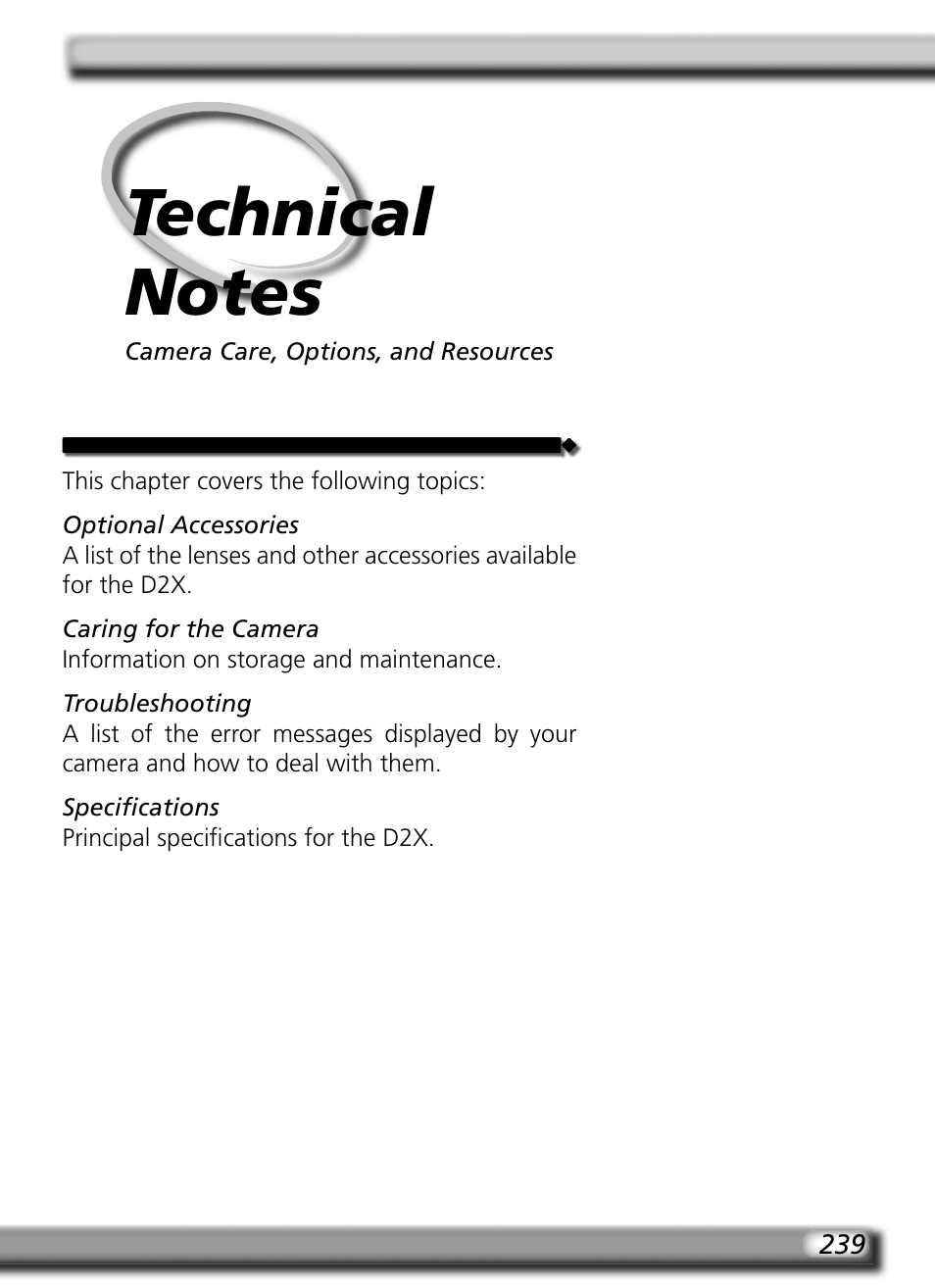 Technical notes | Nikon D2X User Manual | Page 253 / 279