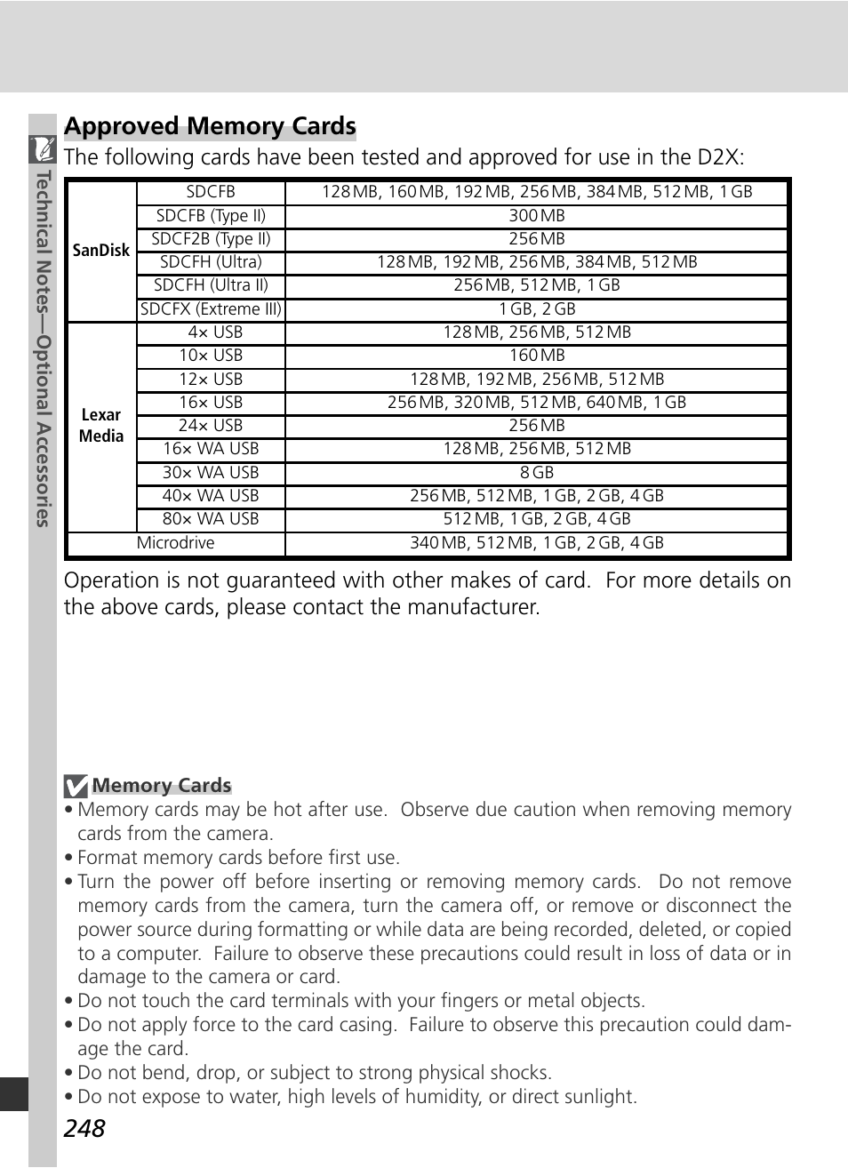Nikon D2X User Manual | Page 262 / 279