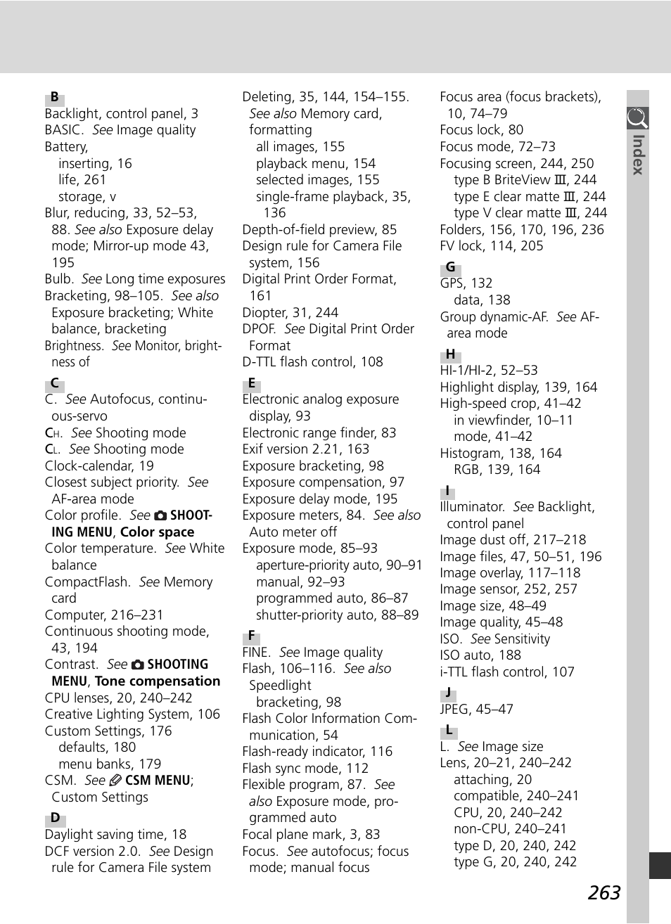 Nikon D2X User Manual | Page 277 / 279