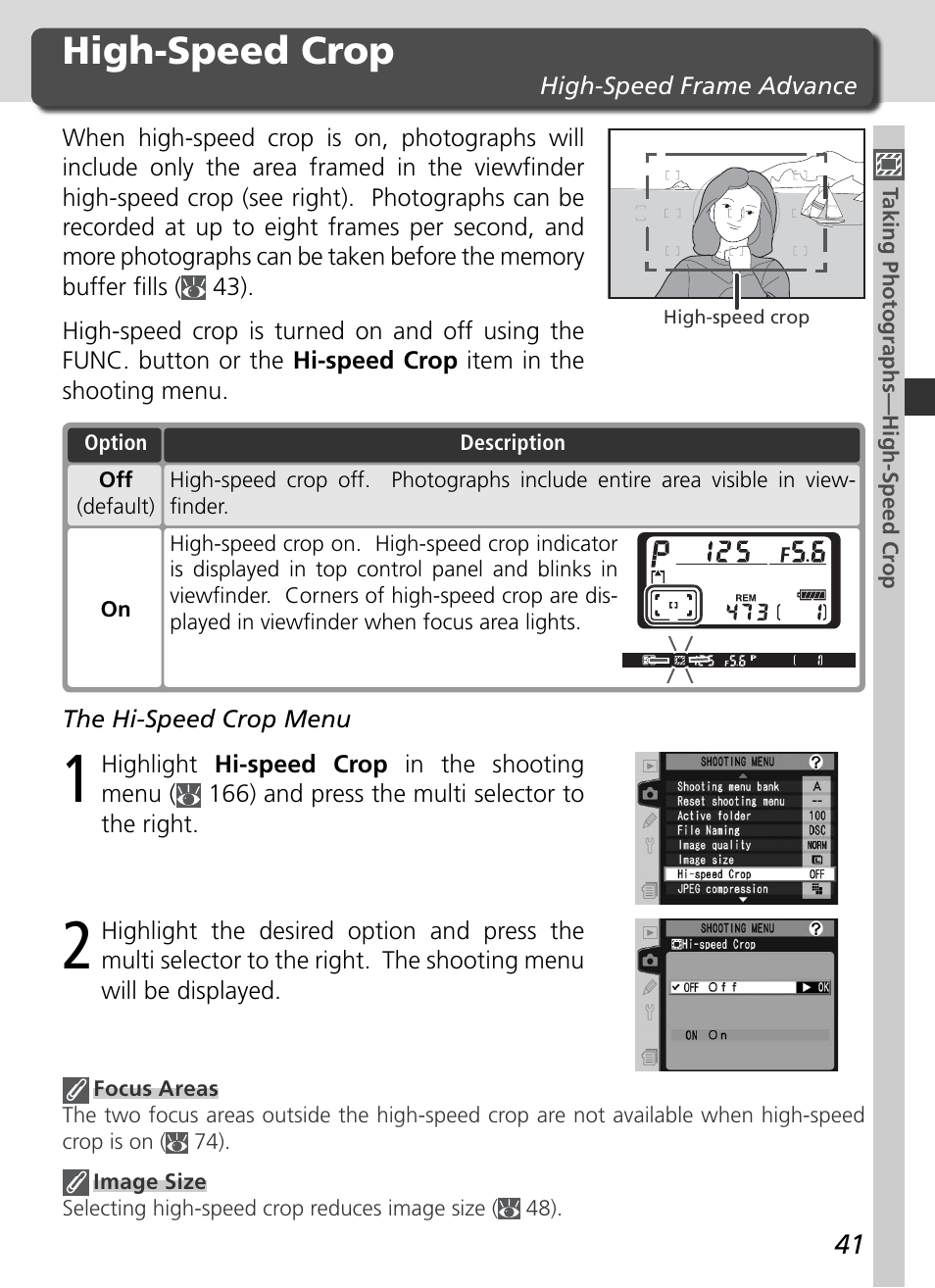 High-speed crop | Nikon D2X User Manual | Page 55 / 279