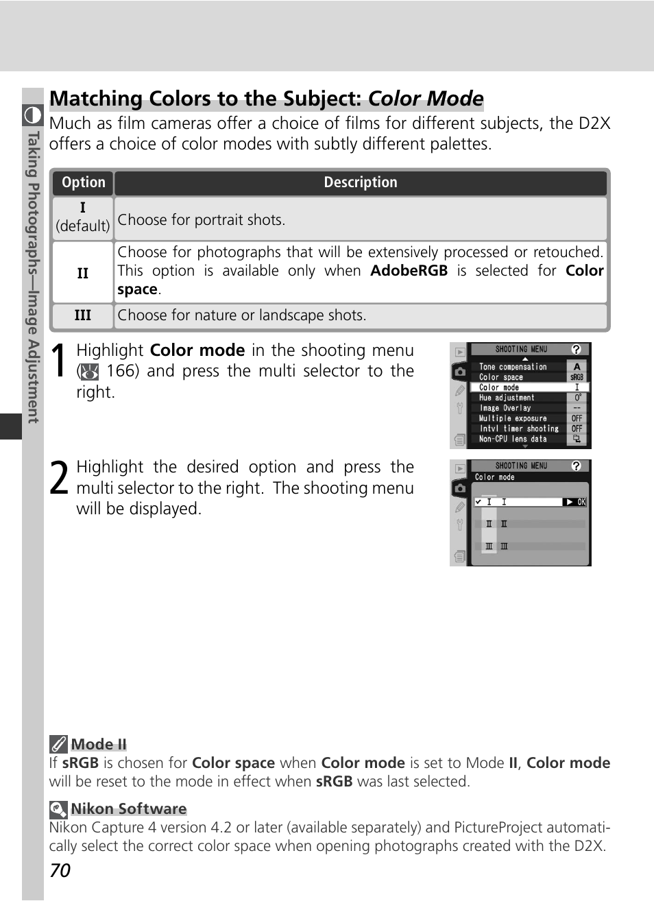 Nikon D2X User Manual | Page 84 / 279