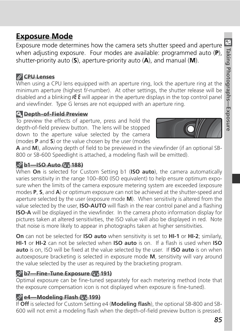 Exposure mode | Nikon D2X User Manual | Page 99 / 279