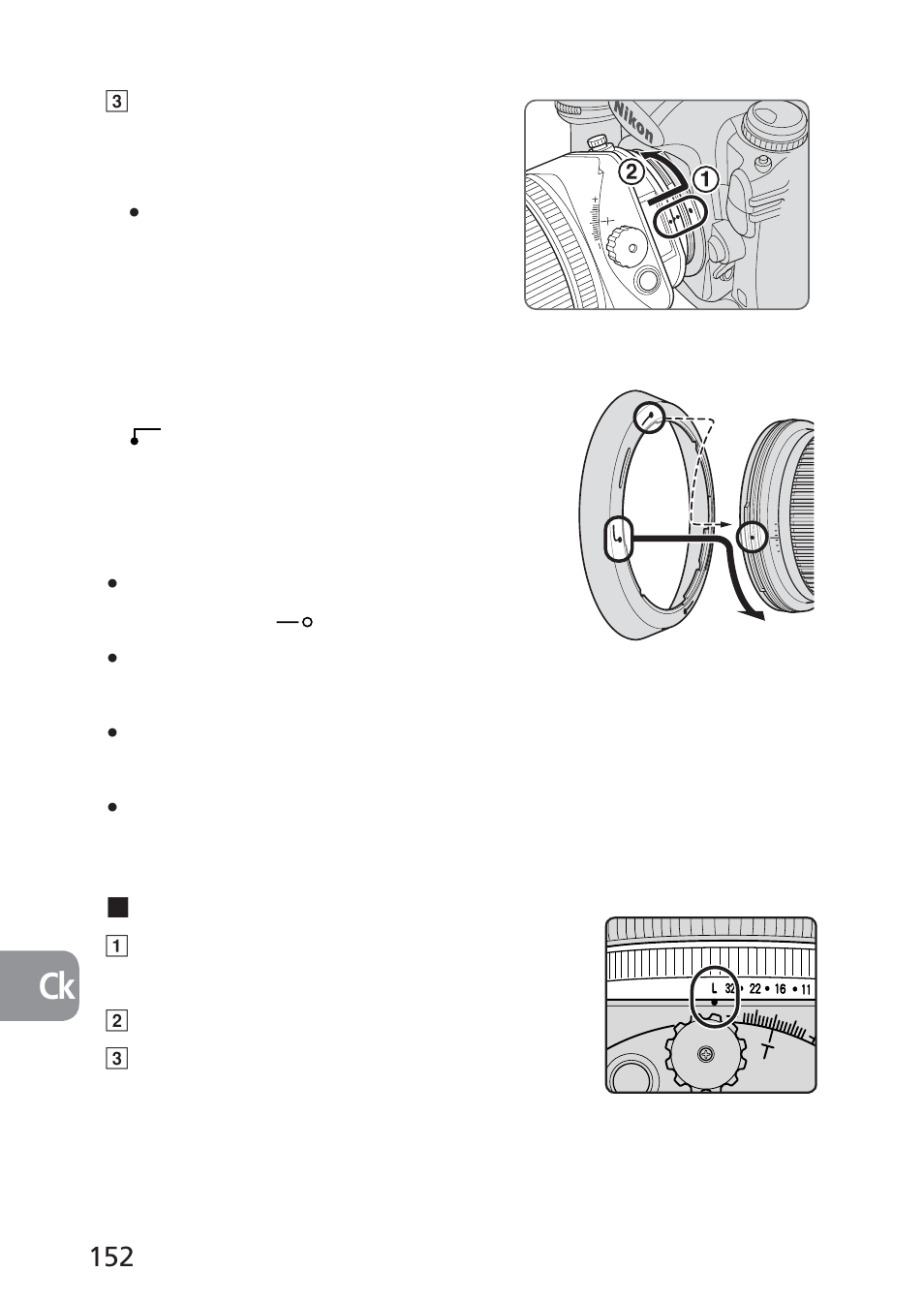 使用卡口式镜头遮光罩 hb-41, 决定曝光 | Nikon PC-E NIKKOR 24mm f-3.5D ED User Manual | Page 152 / 224