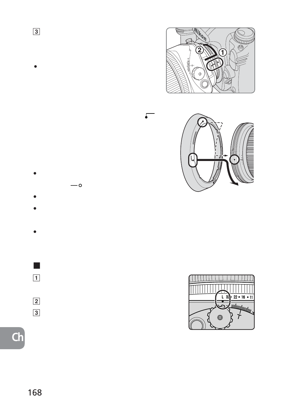 使用卡口式遮光罩 hb-41, 決定曝光 | Nikon PC-E NIKKOR 24mm f-3.5D ED User Manual | Page 168 / 224