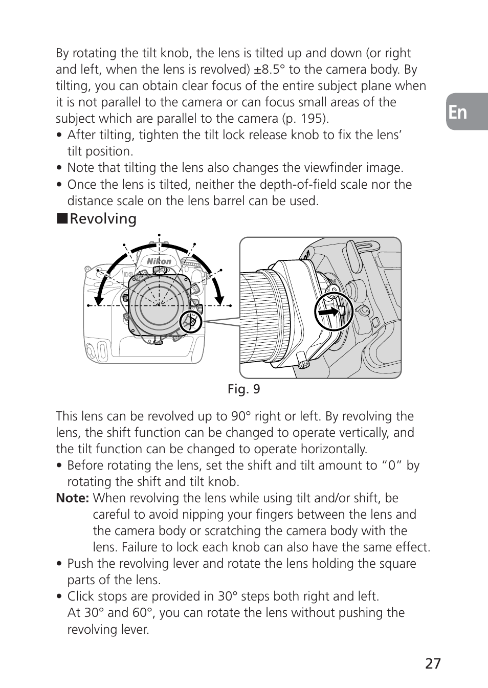 Nikon PC-E NIKKOR 24mm f-3.5D ED User Manual | Page 27 / 224