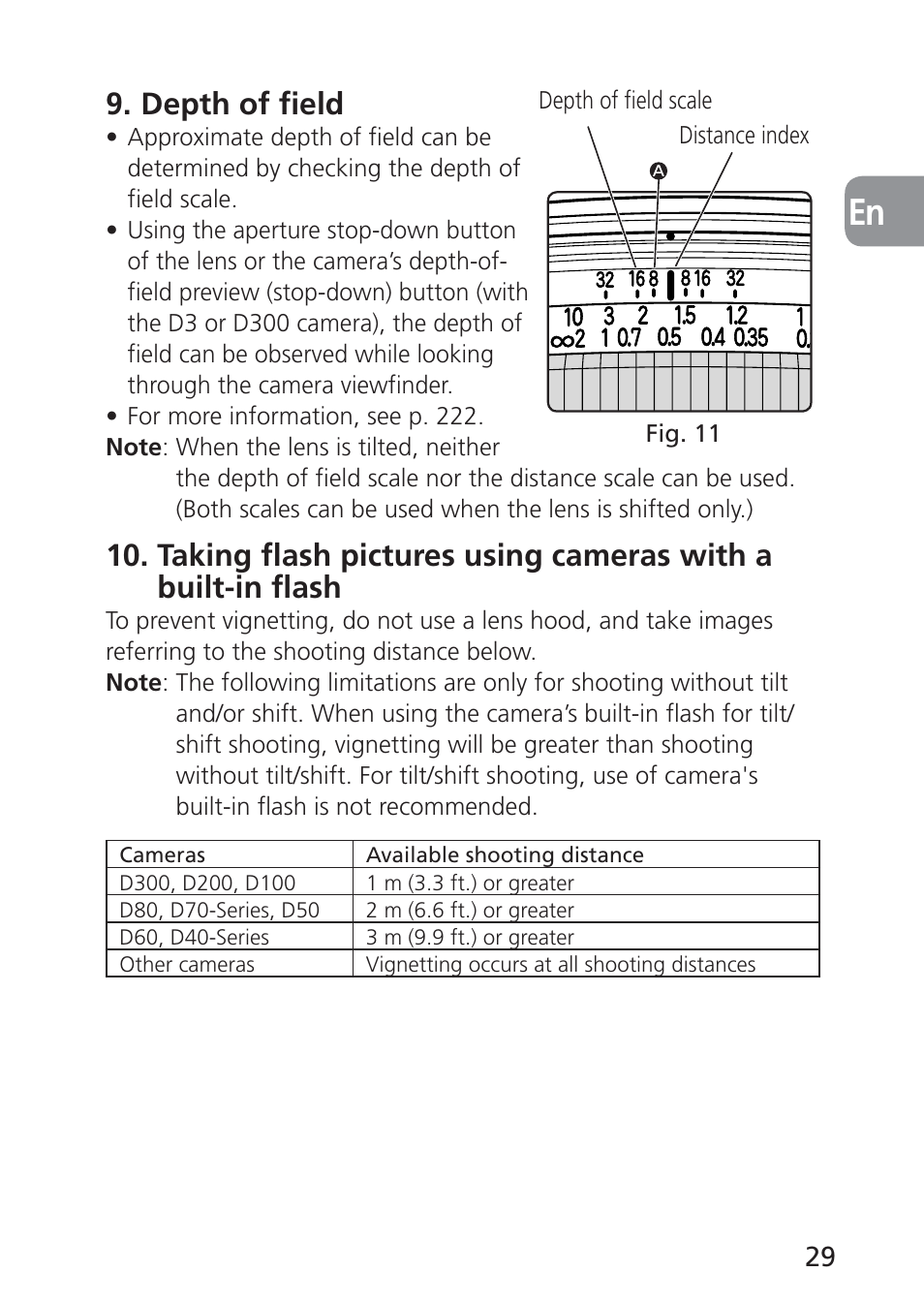 Depth of field | Nikon PC-E NIKKOR 24mm f-3.5D ED User Manual | Page 29 / 224