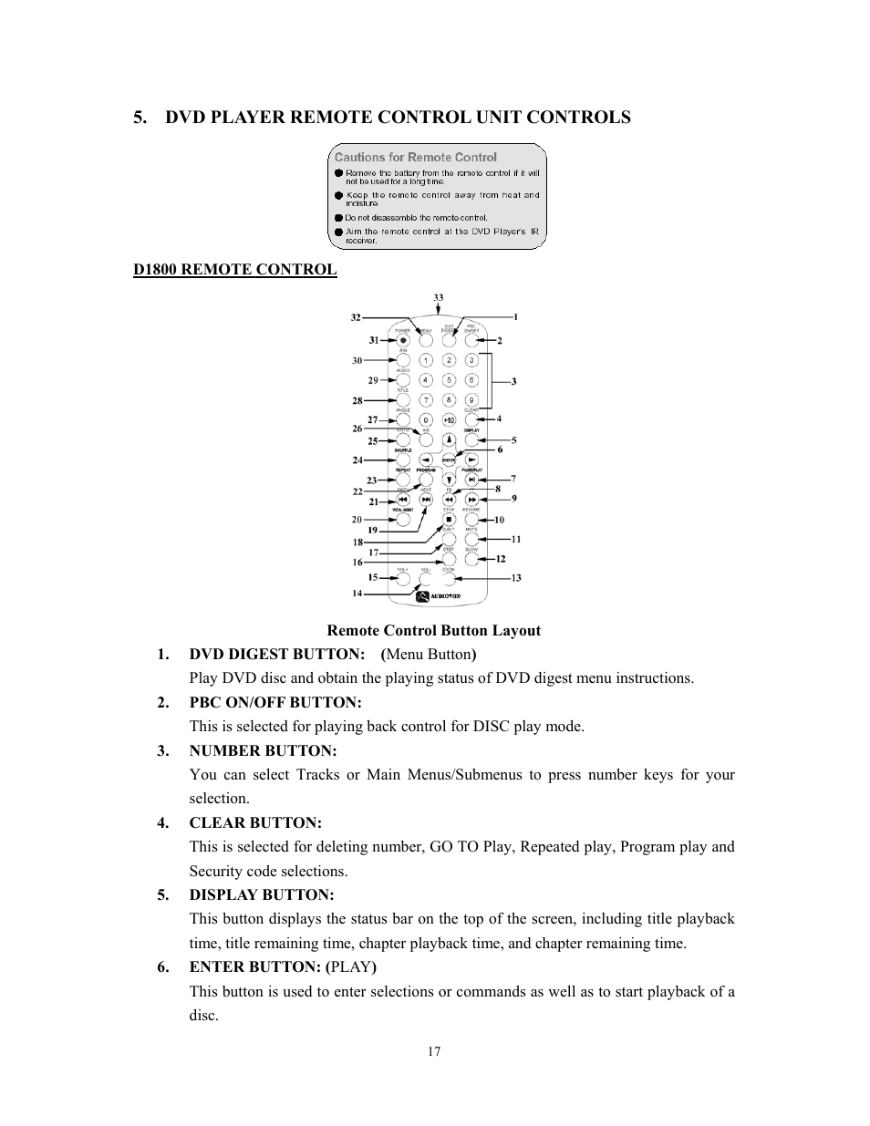Audiovox D1800 User Manual | Page 18 / 46