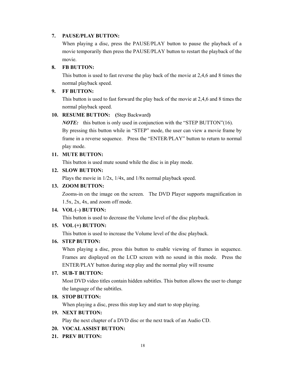 Audiovox D1800 User Manual | Page 19 / 46