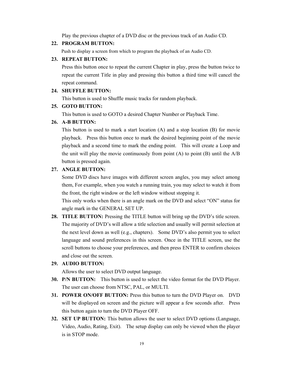 Audiovox D1800 User Manual | Page 20 / 46