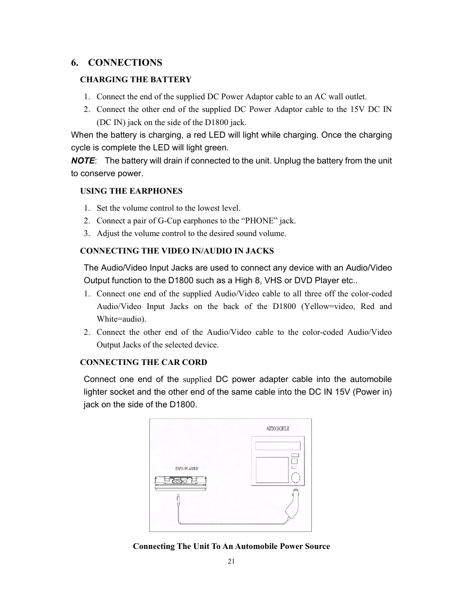 Audiovox D1800 User Manual | Page 22 / 46