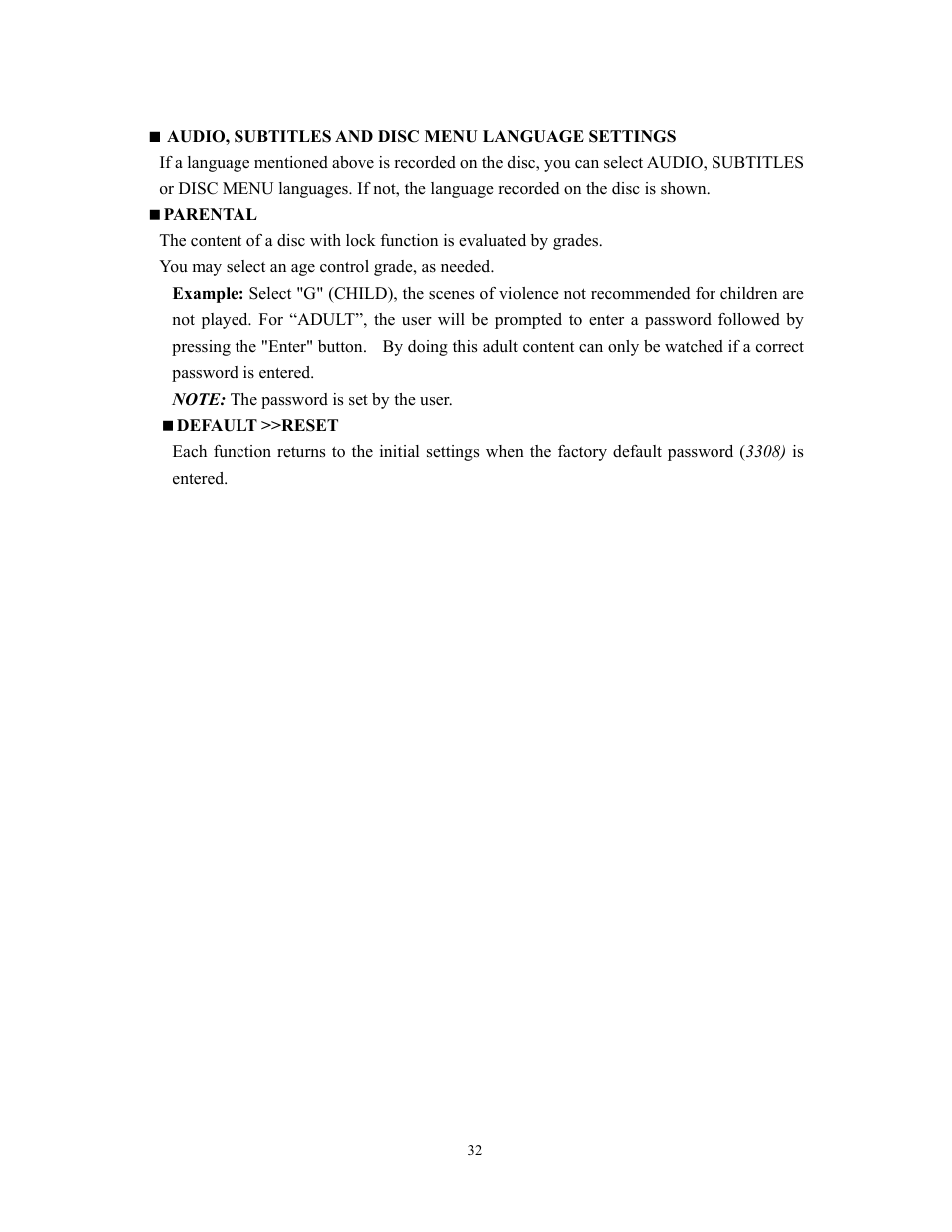 Audiovox D1800 User Manual | Page 33 / 46