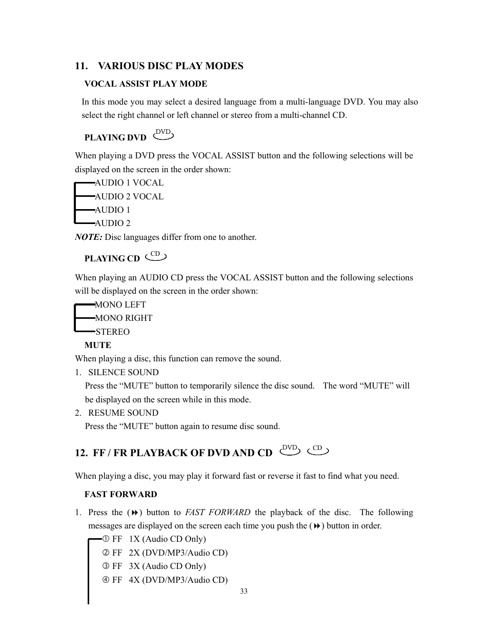 Audiovox D1800 User Manual | Page 34 / 46