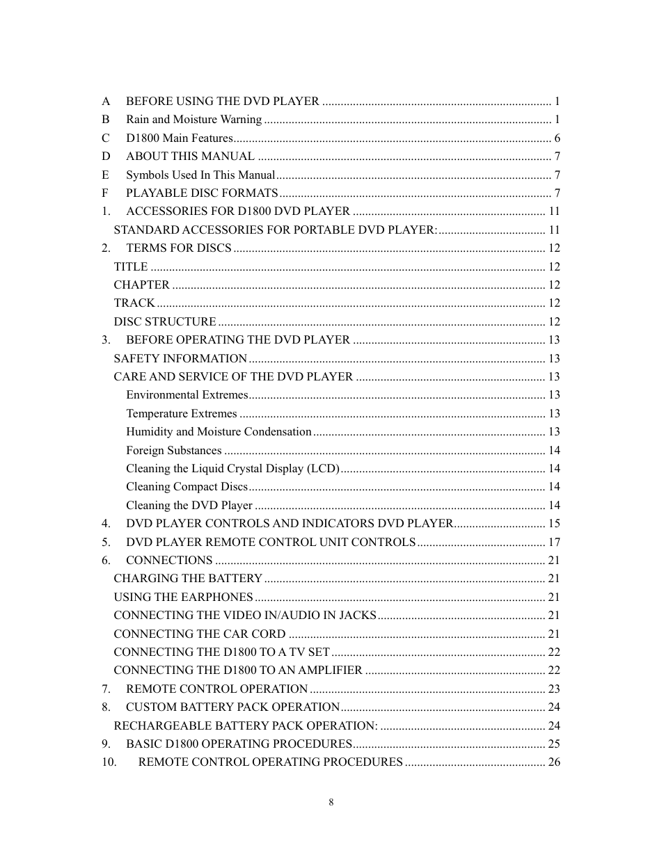 Audiovox D1800 User Manual | Page 9 / 46