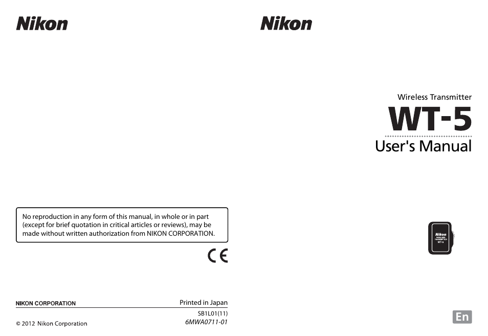Nikon D4 User Manual | 64 pages