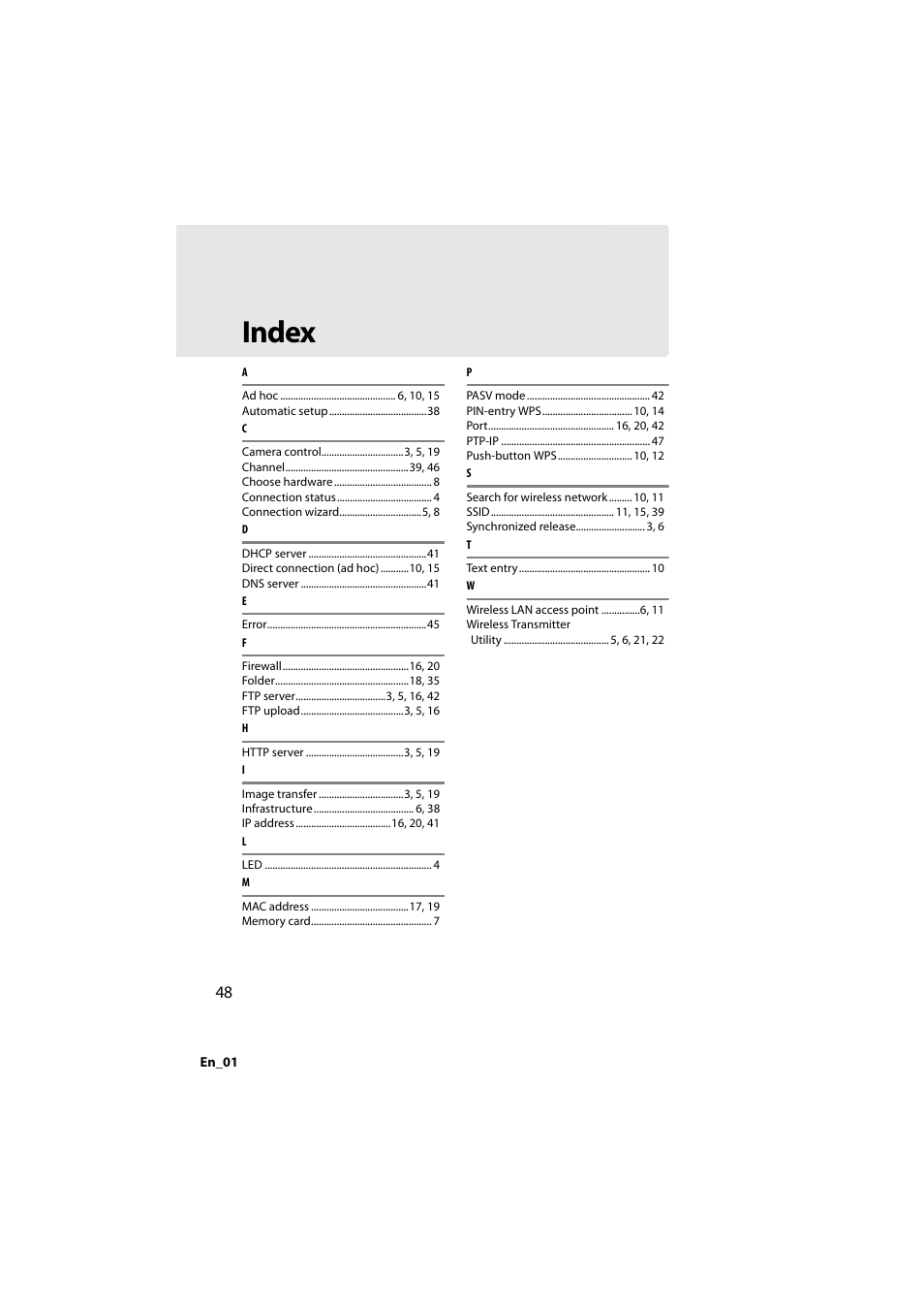 Index | Nikon D4 User Manual | Page 62 / 64