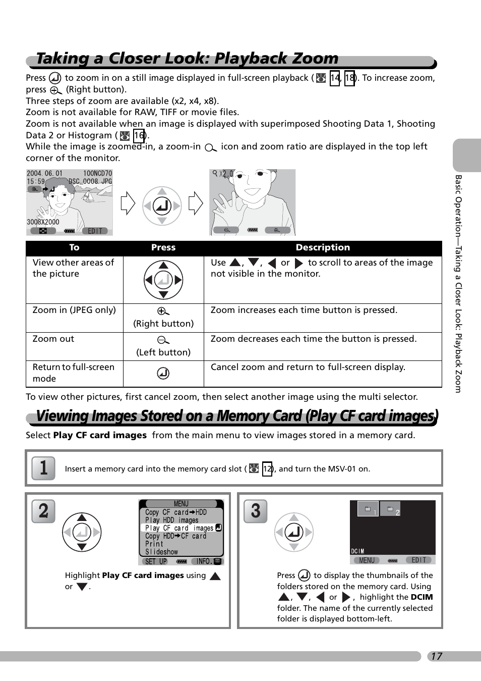 Taking a closer look: playback zoom | Nikon Coolwalker User Manual | Page 27 / 80
