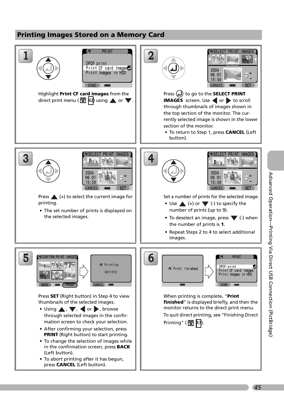 Printing images stored on a memory card | Nikon Coolwalker User Manual | Page 55 / 80