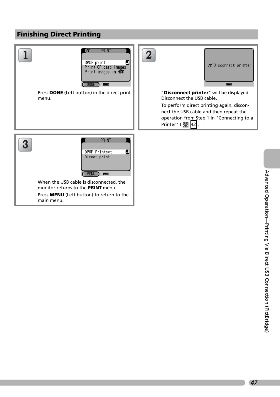 Finishing direct printing | Nikon Coolwalker User Manual | Page 57 / 80