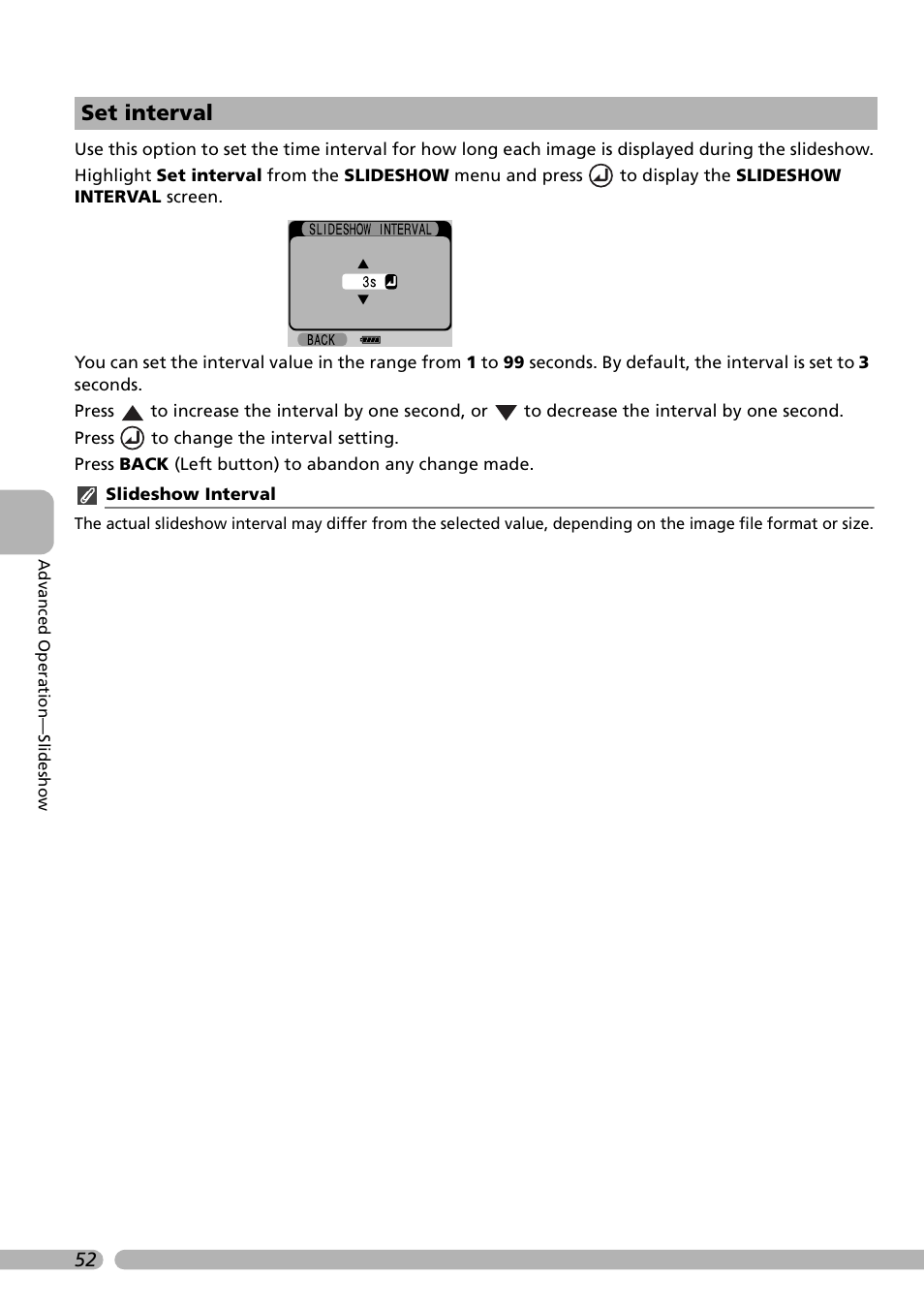 Set interval | Nikon Coolwalker User Manual | Page 62 / 80