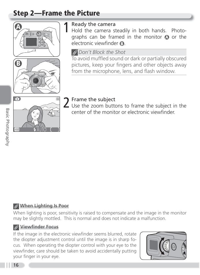 Step 2 — frame the picture | Nikon 4800 User Manual | Page 26 / 125