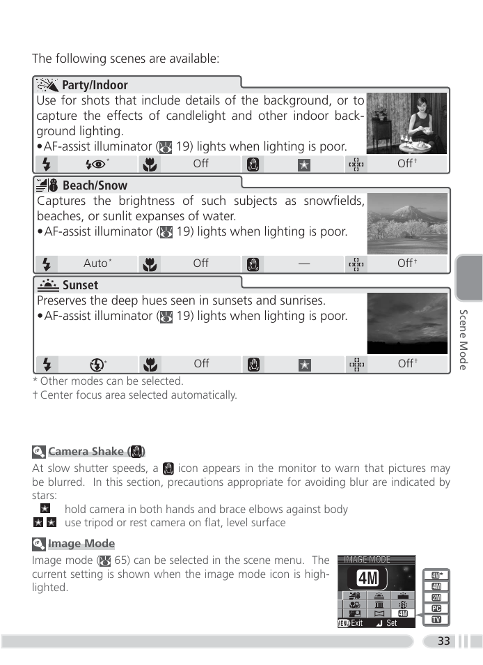 The following scenes are available | Nikon 4800 User Manual | Page 43 / 125