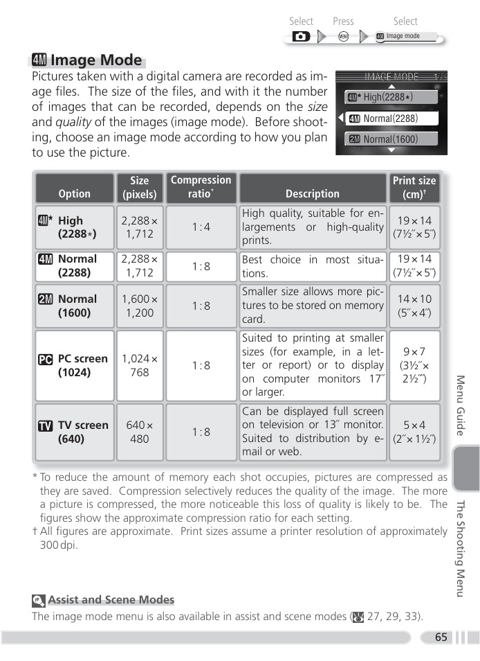 Image mode | Nikon 4800 User Manual | Page 75 / 125