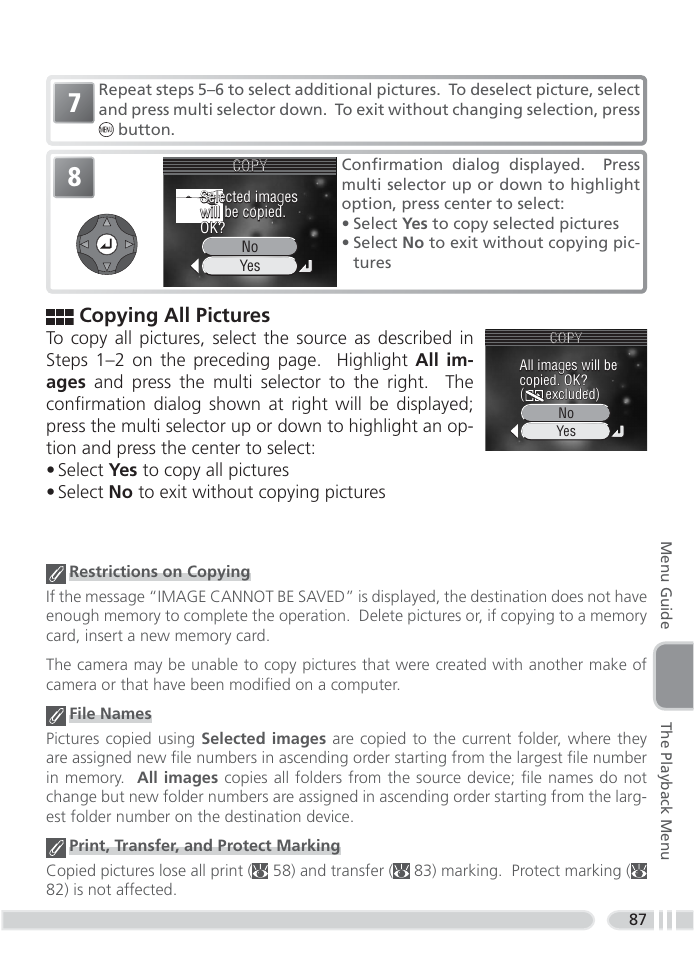 Copying all pictures | Nikon 4800 User Manual | Page 97 / 125