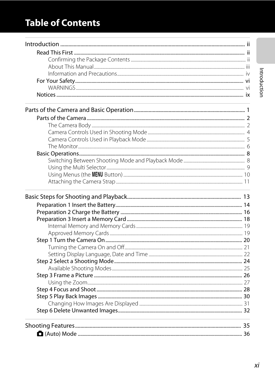 Nikon S3300 User Manual | Page 13 / 204