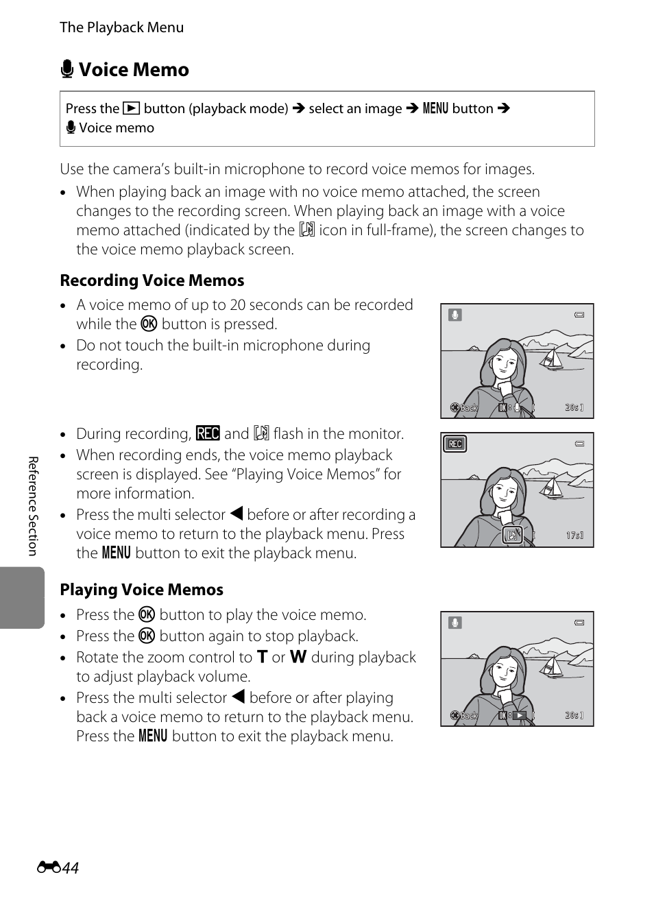 Voice memo | Nikon S3300 User Manual | Page 148 / 204