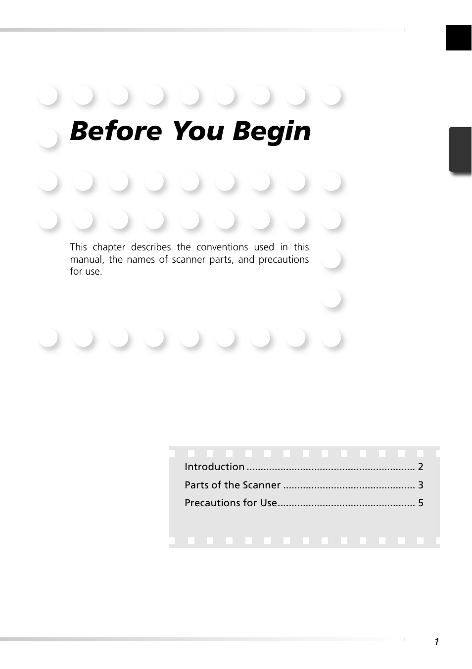 Before you begin | Nikon Super Coolscan LS-5000 - Coolscan V User Manual | Page 10 / 81