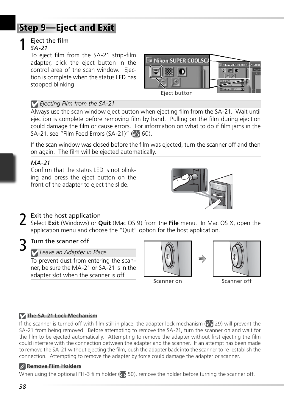 Step 9 — eject and exit | Nikon Super Coolscan LS-5000 - Coolscan V User Manual | Page 47 / 81