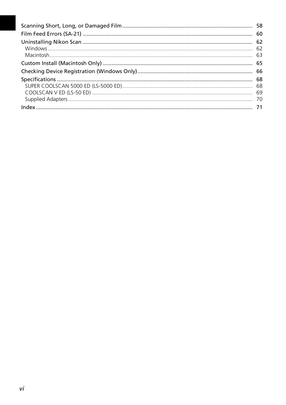Nikon Super Coolscan LS-5000 - Coolscan V User Manual | Page 9 / 81