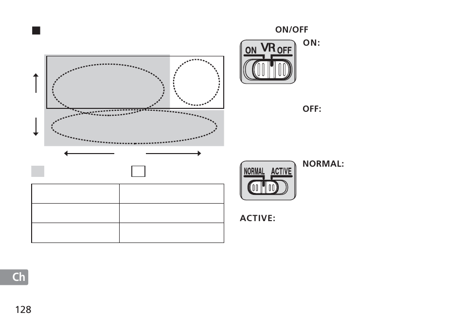 Jp en de fr es se ru nl it cz sk ck ch kr, 減震模式（vr | Nikon AF-S VR 24-120mm f-4G ED User Manual | Page 128 / 152
