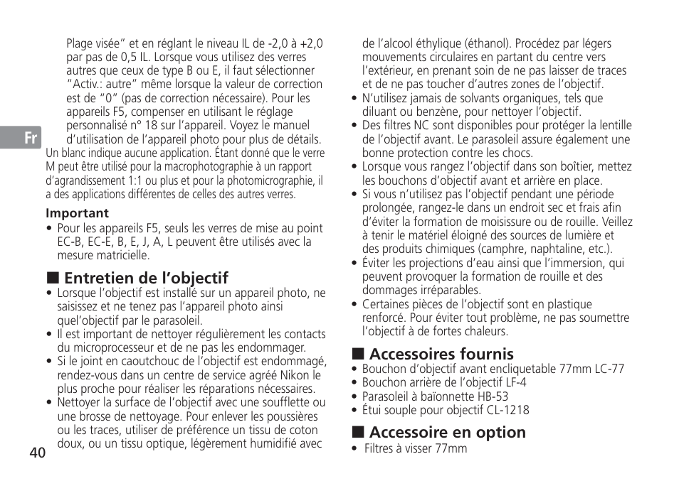 Nikon AF-S VR 24-120mm f-4G ED User Manual | Page 40 / 152