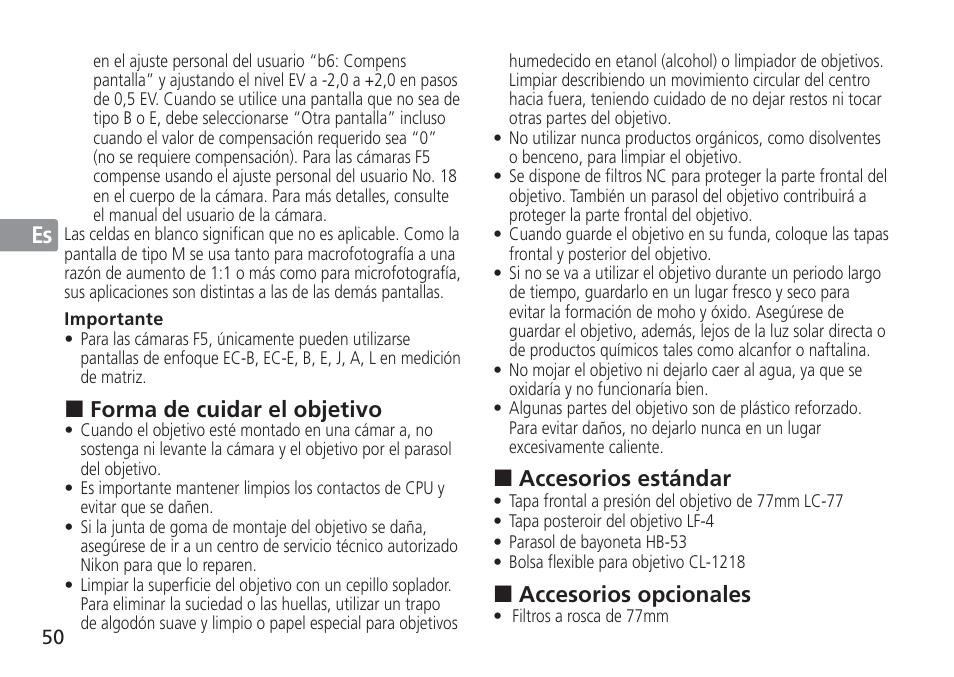 Nikon AF-S VR 24-120mm f-4G ED User Manual | Page 50 / 152