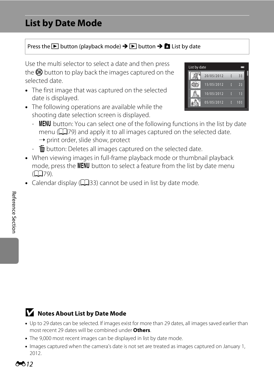 List by date mode | Nikon S6300 User Manual | Page 126 / 232