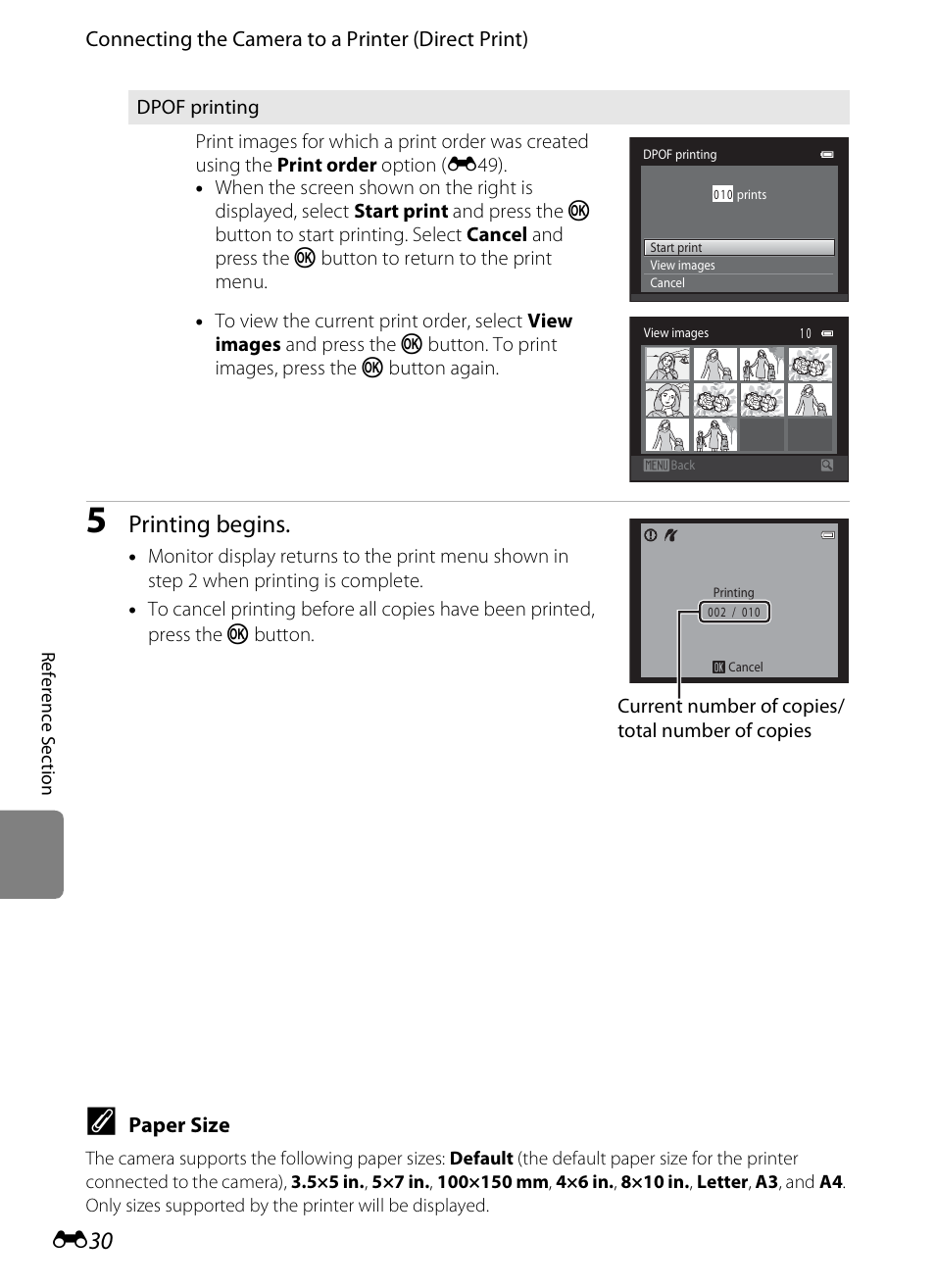 Printing begins | Nikon S6300 User Manual | Page 144 / 232