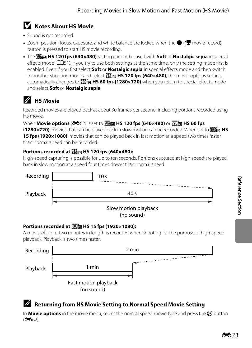Hs movie, E33) fo | Nikon S6300 User Manual | Page 147 / 232
