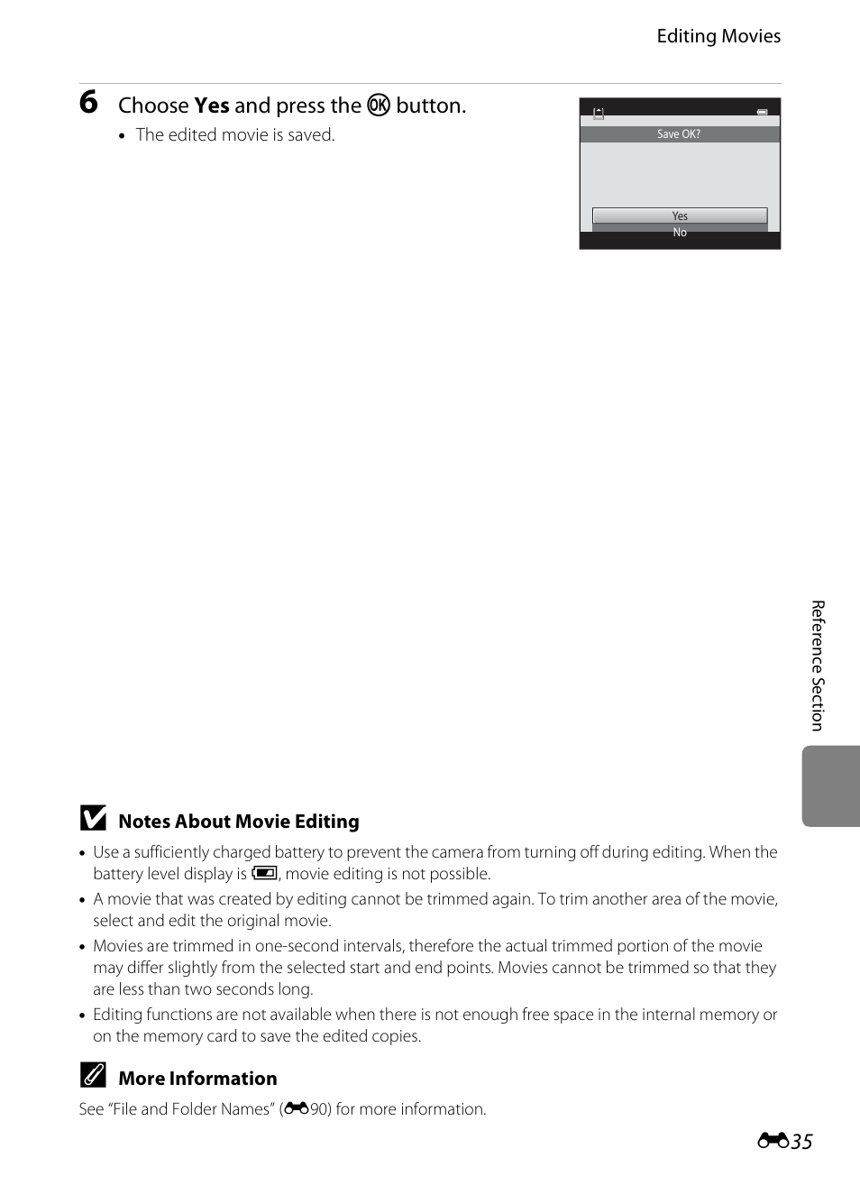 Choose yes and press the k button | Nikon S6300 User Manual | Page 149 / 232