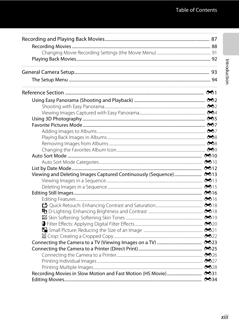 Xiii | Nikon S6300 User Manual | Page 15 / 232