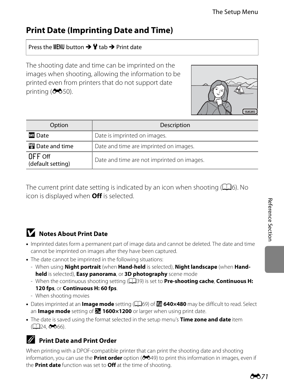 Print date (imprinting date and time) | Nikon S6300 User Manual | Page 185 / 232