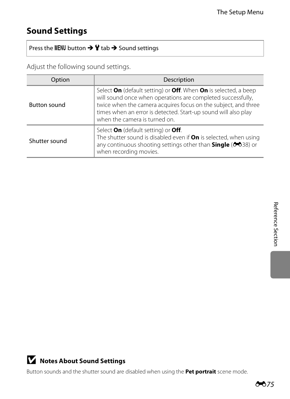 Sound settings | Nikon S6300 User Manual | Page 189 / 232