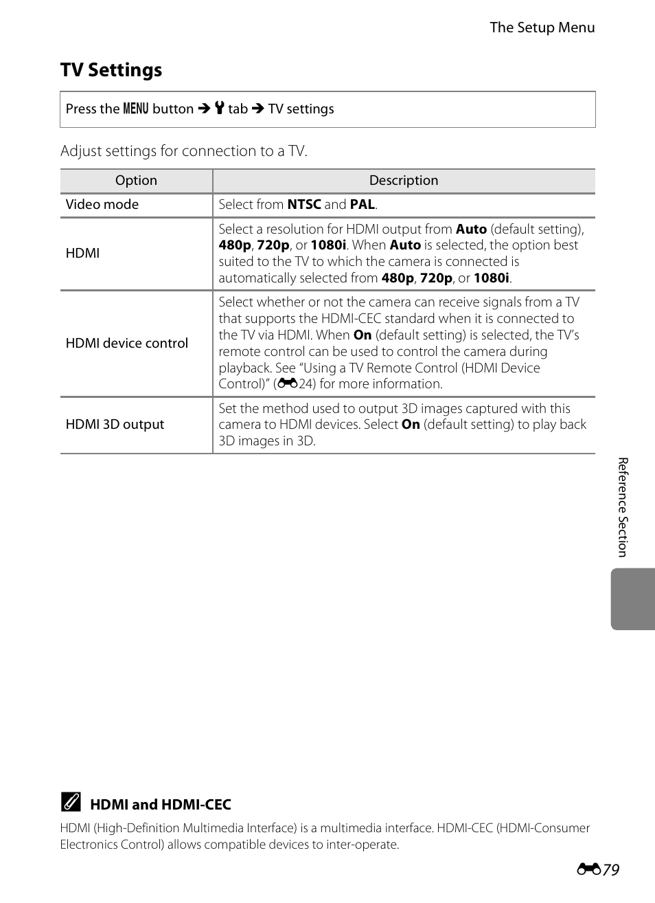 Tv settings, E79) | Nikon S6300 User Manual | Page 193 / 232