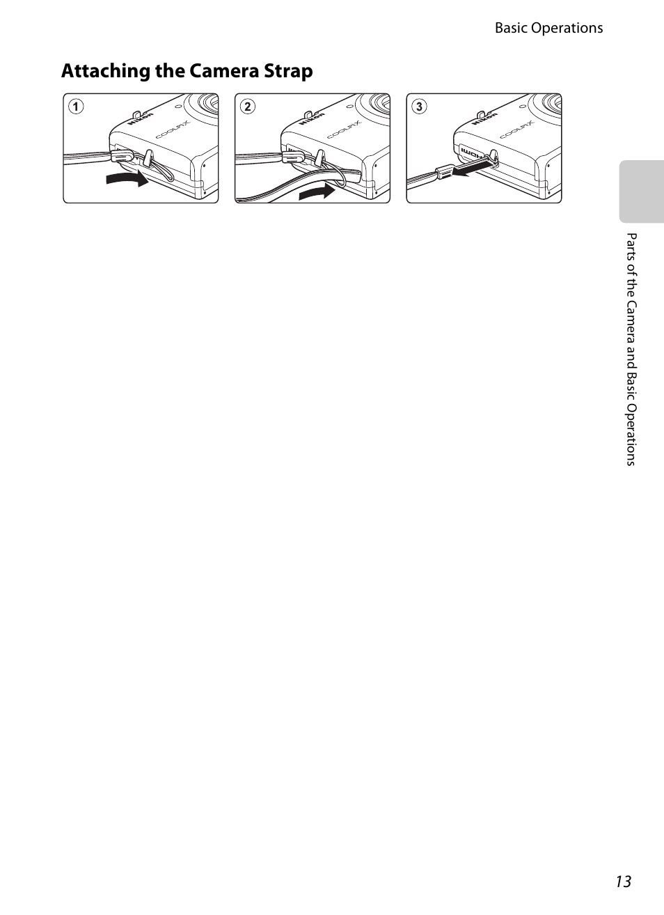Attaching the camera strap | Nikon S6300 User Manual | Page 31 / 232