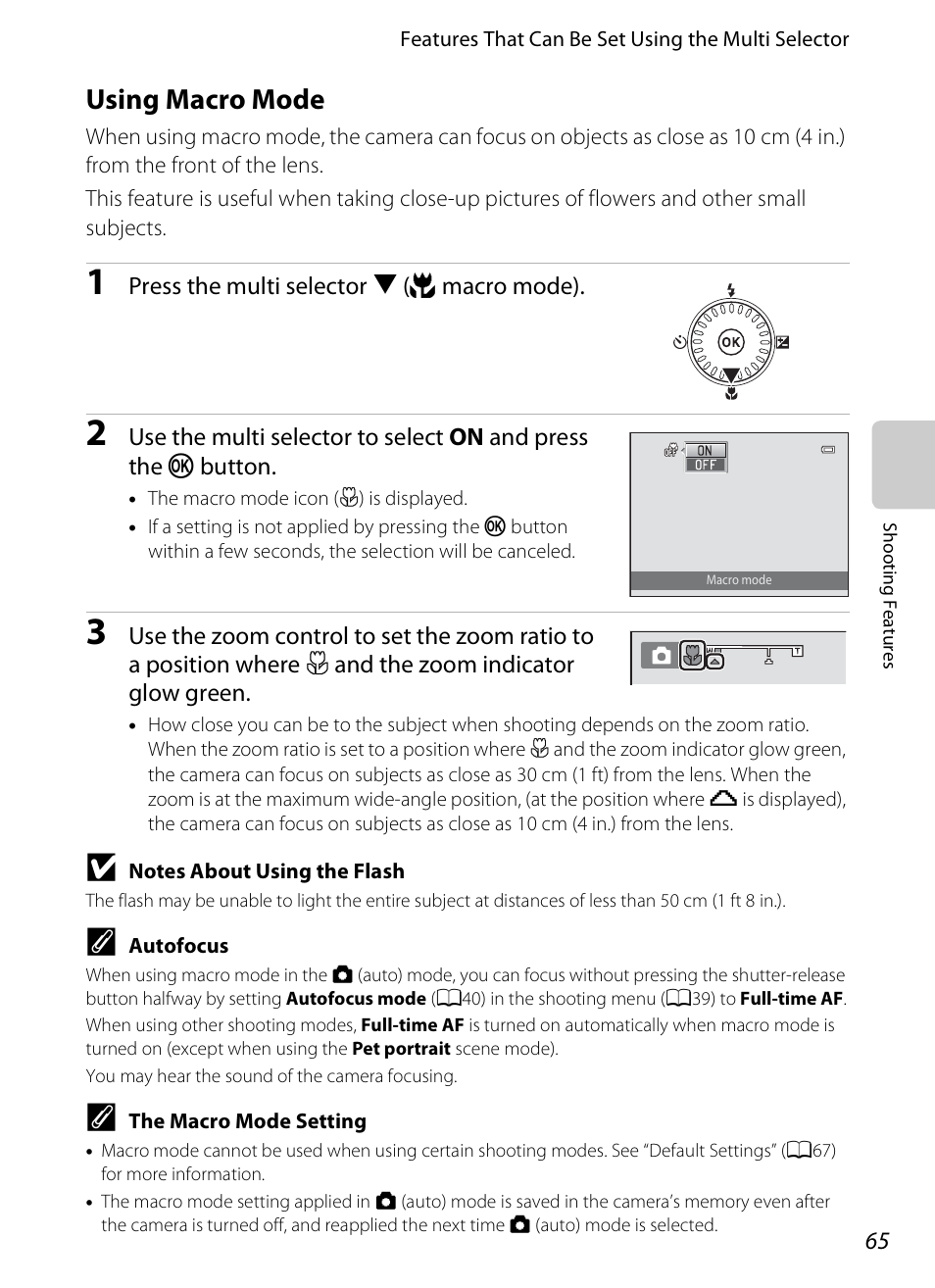 Using macro mode, A65) | Nikon S6300 User Manual | Page 83 / 232