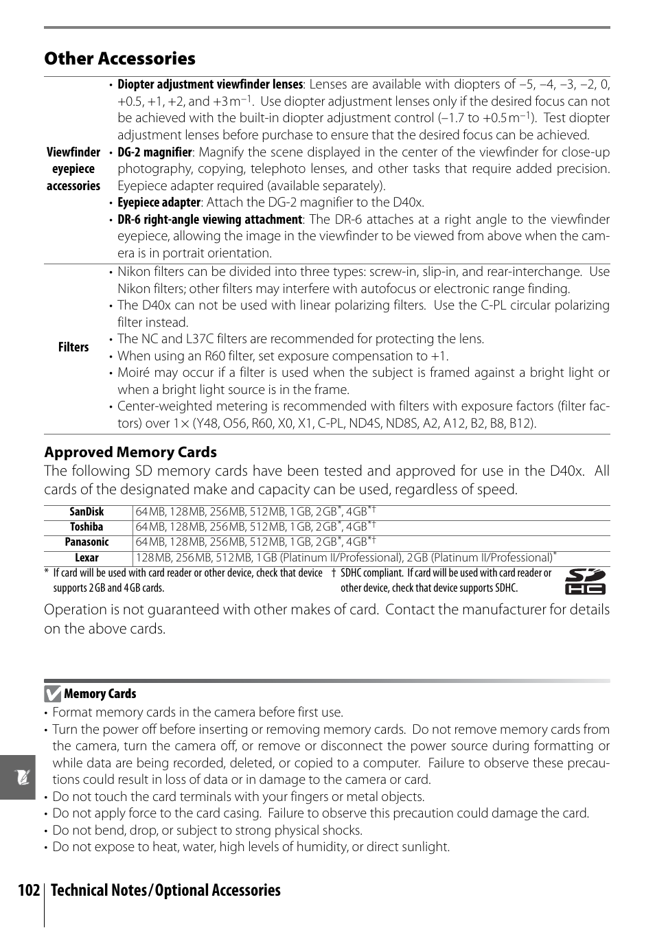 Other accessories | Nikon D40X User Manual | Page 114 / 139