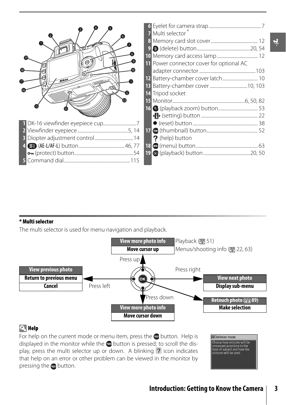Introduction: getting to know the camera 3 | Nikon D40X User Manual | Page 15 / 139